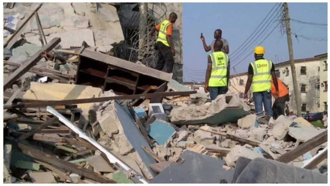Presently many persons are said to be trapped in the wreckage Presently many persons are said to be trapped in the wreckage