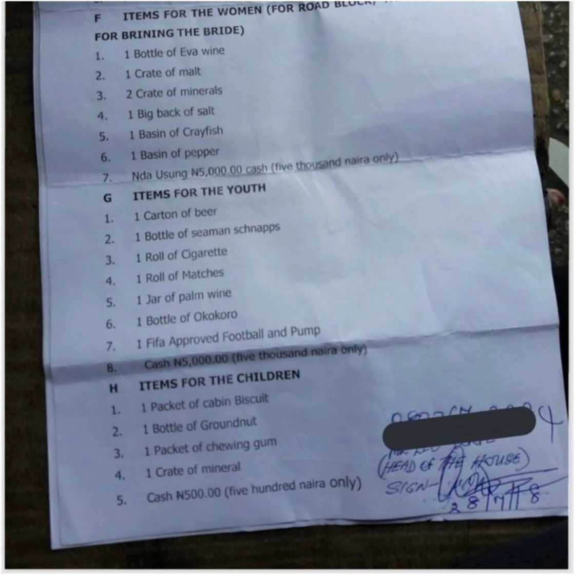 bride price bride price