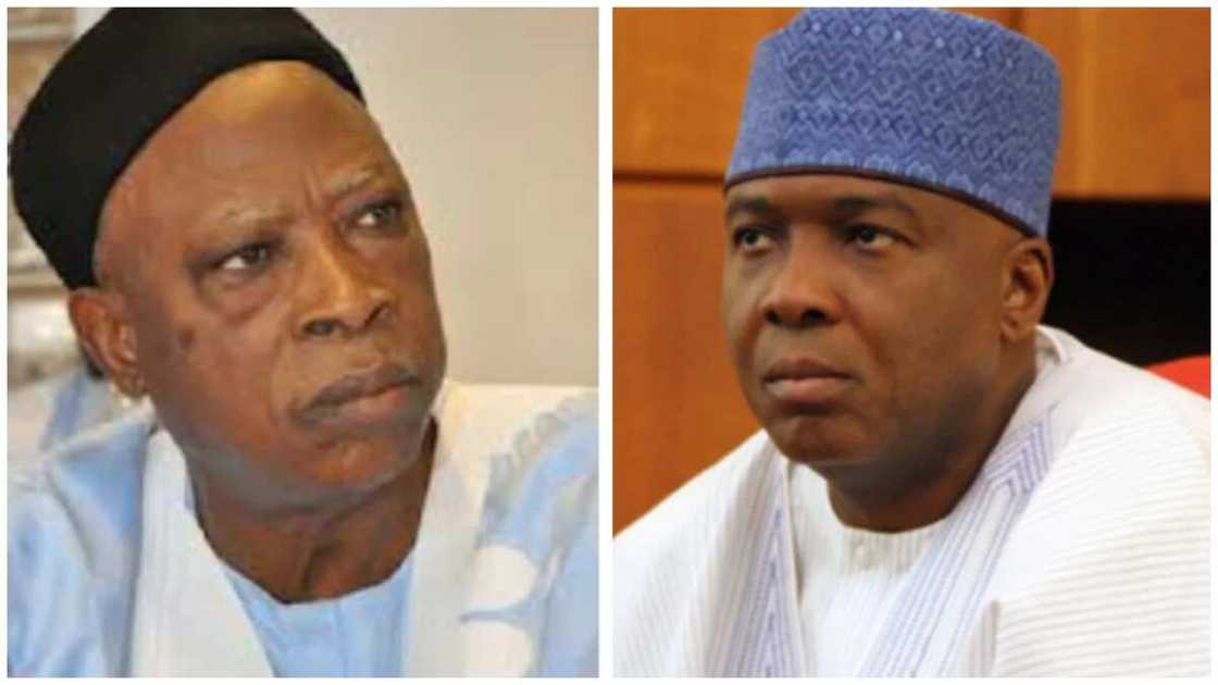 Saraki ya cacaki Abdulahi Adamu, yace sanatan mayaudari, kuma makaryaci ne Saraki ya cacaki Abdulahi Adamu, yace sanatan mayaudari, kuma makaryaci ne