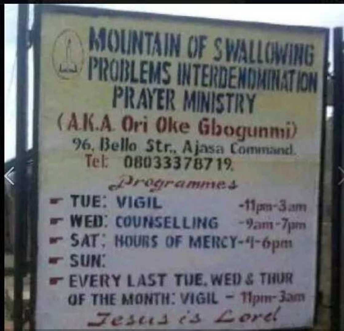 Hilarious names of churches you will find in Nigeria (photos) Hilarious names of churches you will find in Nigeria (photos)