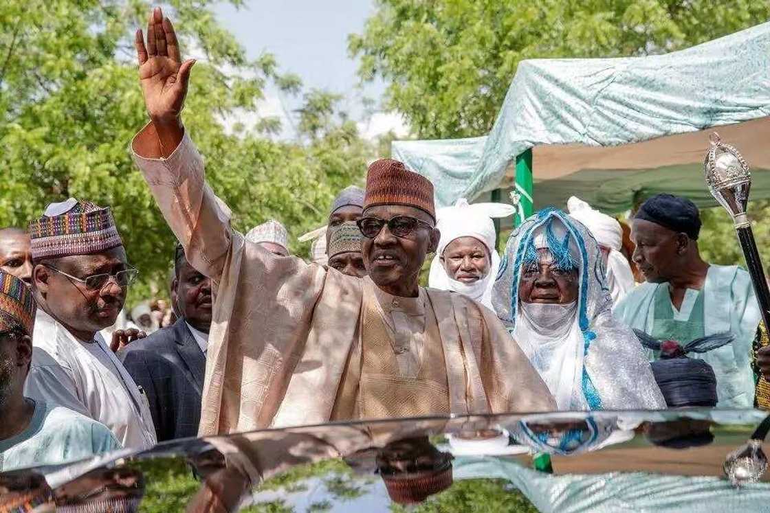 Buhari observes Eid El Kabir prayers in Daura