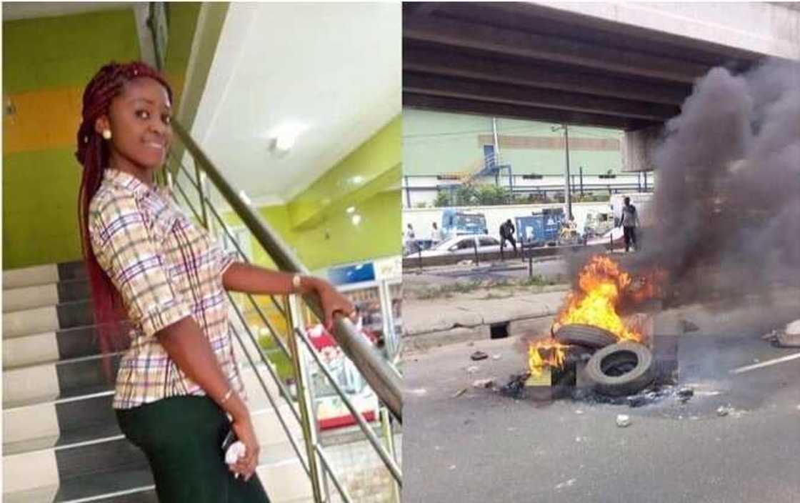 An kone daya daga cikin 'yan fashin da suka kashe wata kyakykyawar budurwa, duba hoto An kone daya daga cikin 'yan fashin da suka kashe wata kyakykyawar budurwa, duba hoto