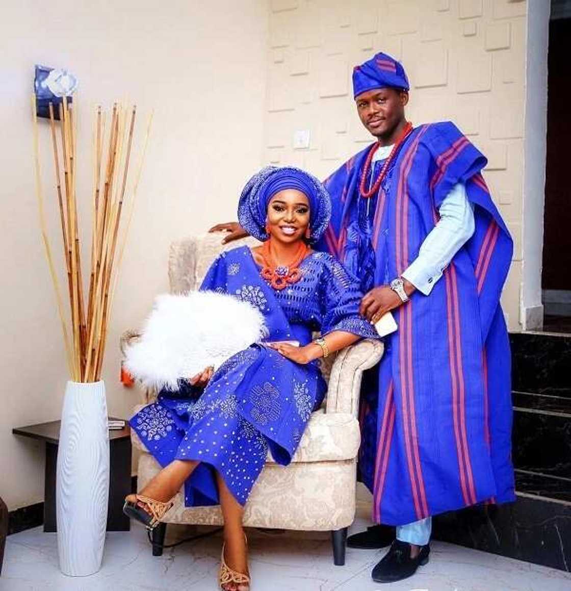 Yoruba couple blue Yoruba couple blue