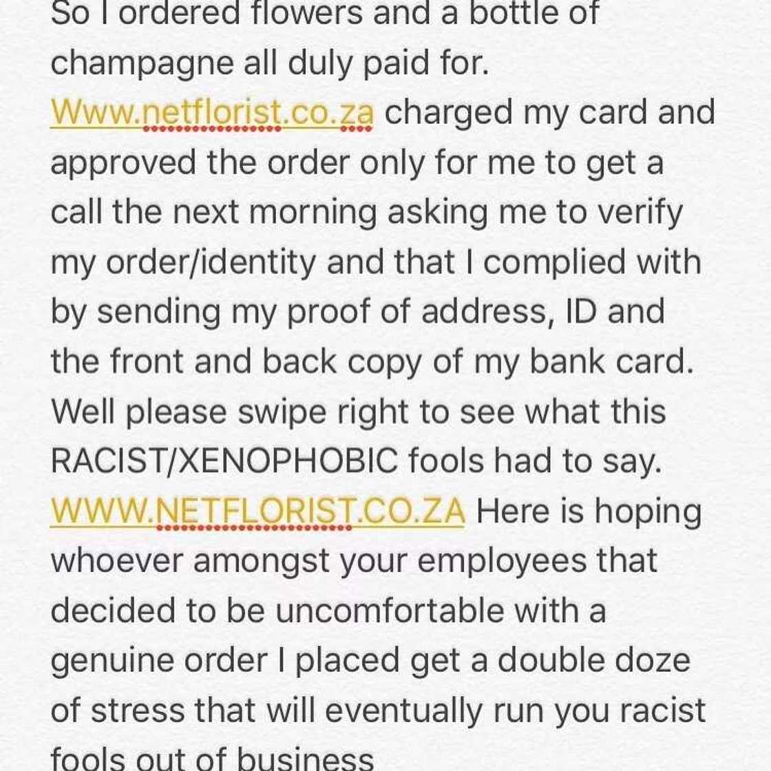 We feel uncomfortable selling to you -South African company tells Nigerian man We feel uncomfortable selling to you -South African company tells Nigerian man