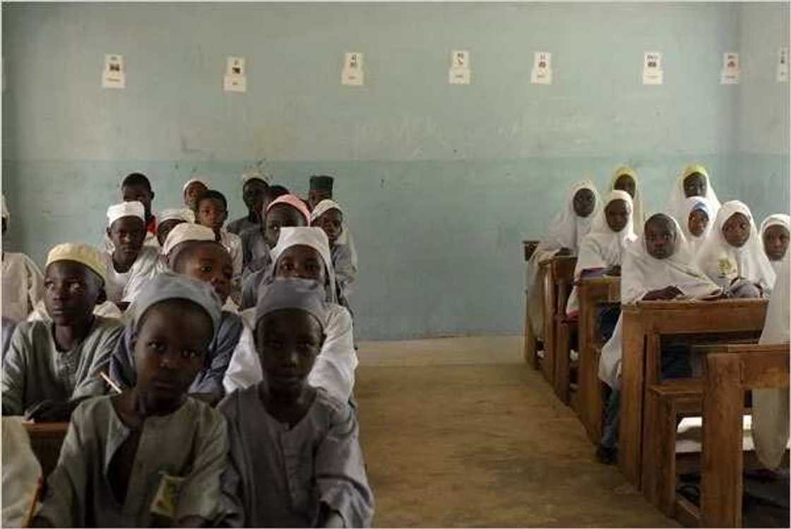 Nigerian children in class Nigerian children in class