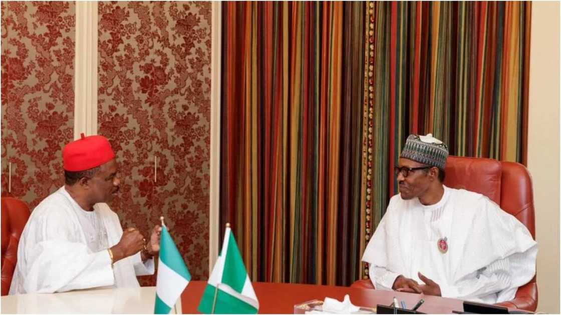 President Buhari receives Governor Willie Obiano in Aso Rock President Buhari receives Governor Willie Obiano in Aso Rock