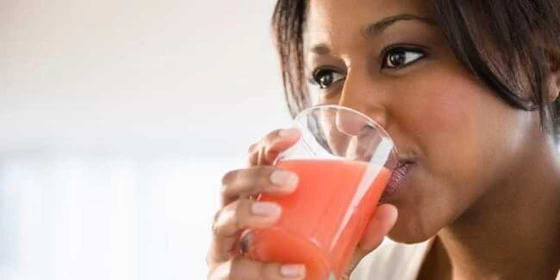 woman with juice woman with juice