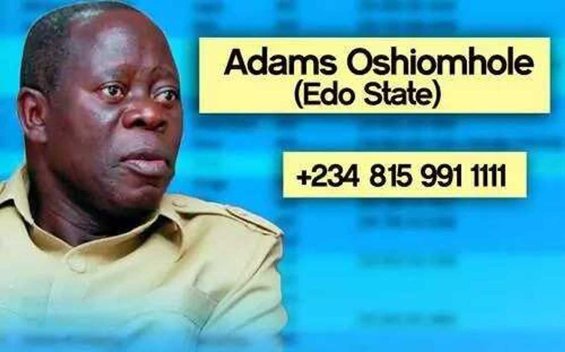 Phone numbers of serving governors in Nigeria published Phone numbers of serving governors in Nigeria published