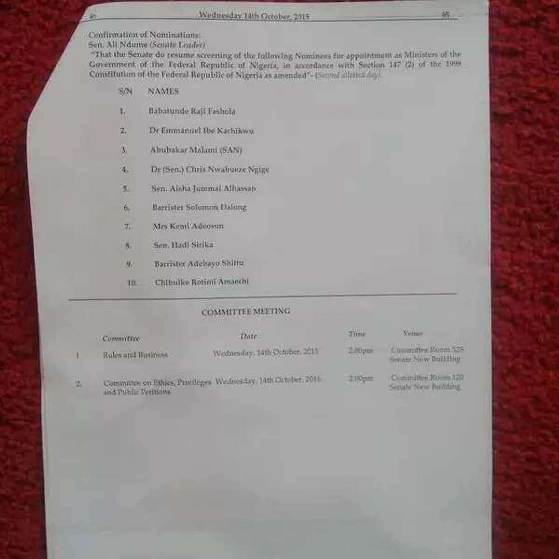 BREAKING: Nigerian Senate Confirms 18 Ministers BREAKING: Nigerian Senate Confirms 18 Ministers