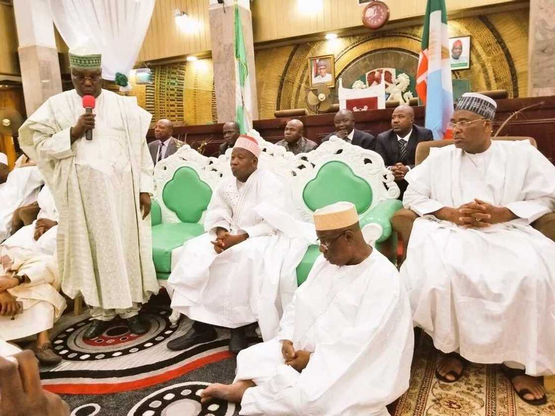 Atiku Abubakar pays condolence visit to Kano governor over death of Maitama Sule Atiku Abubakar pays condolence visit to Kano governor over death of Maitama Sule