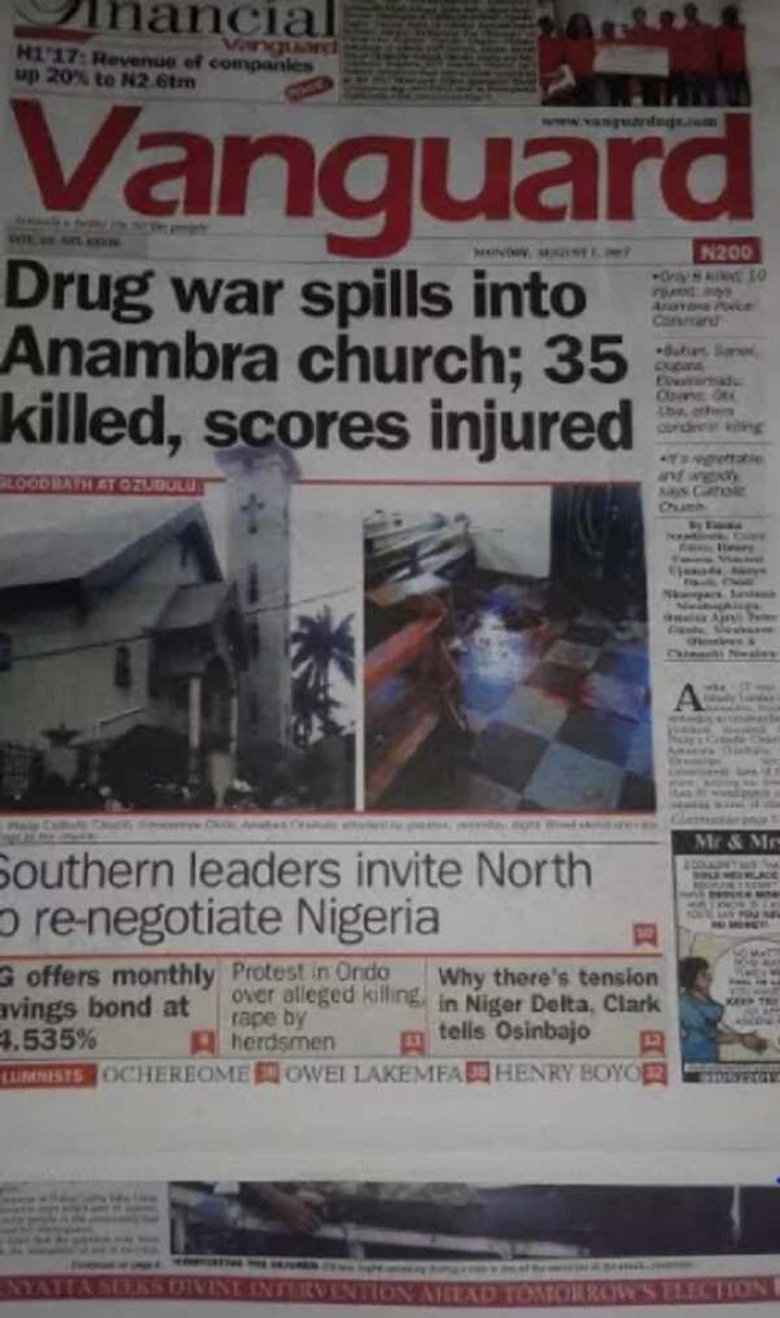 Nigeria mourns as 47 worshippers are killed in Anambra Catholic church Nigeria mourns as 47 worshippers are killed in Anambra Catholic church
