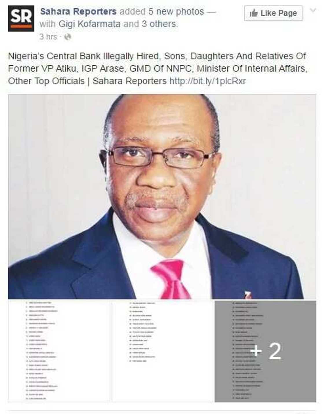 CBN hires relatives of incumbent government officials