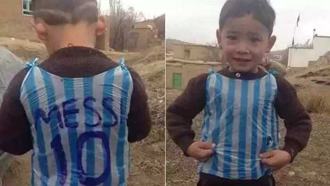 Messi ya faranta ma wani yaro dan kasar Afghanistan rai Messi ya faranta ma wani yaro dan kasar Afghanistan rai