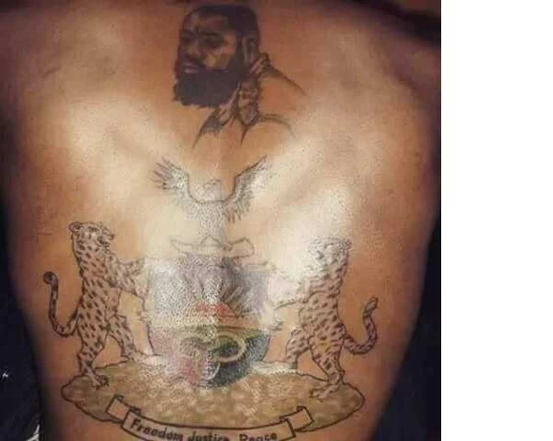 Reno Omokri schools Joe Igbokwe, shares photo of man with Ojukwu's face as tattoo Reno Omokri schools Joe Igbokwe, shares photo of man with Ojukwu's face as tattoo