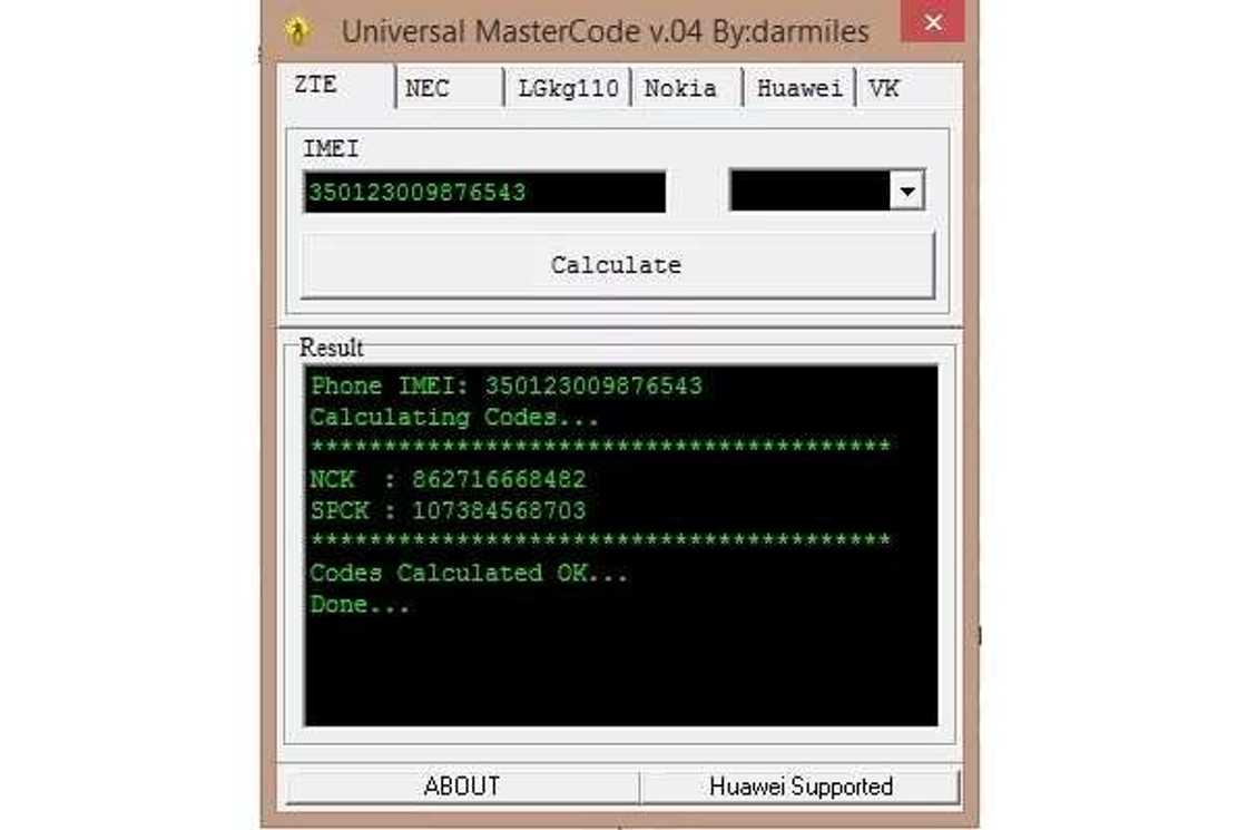 universal mastercode