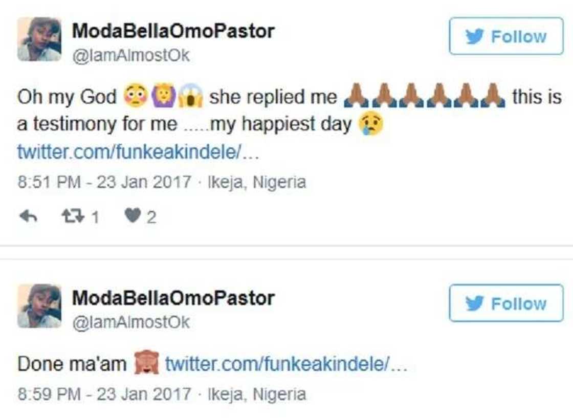 Funke Akindele surprises fan who asked her for waka role in her movies Funke Akindele surprises fan who asked her for waka role in her movies