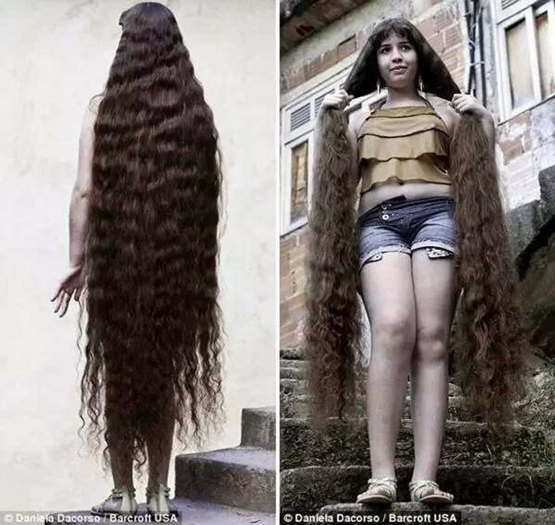 Longest hair in the world BEFORE Longest hair in the world BEFORE