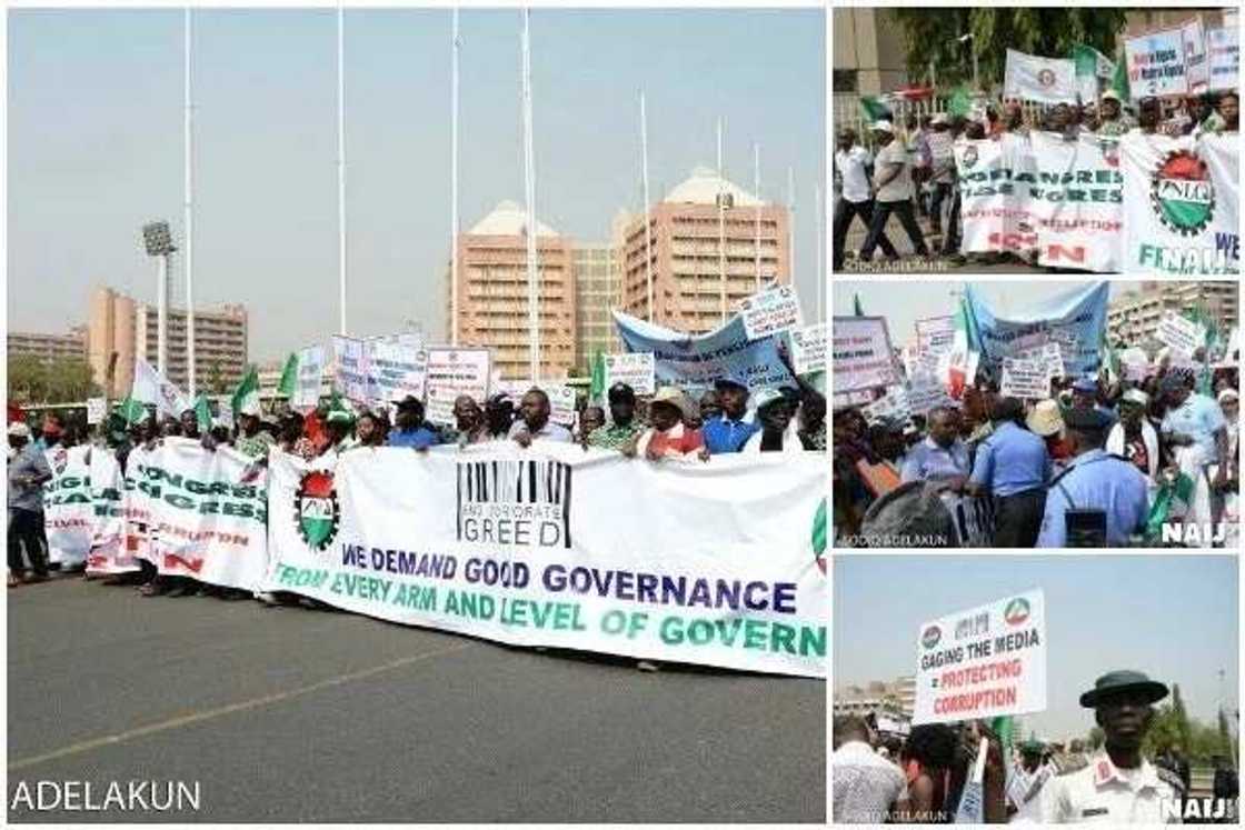 See How NLC protested against government in Abuja (photos)