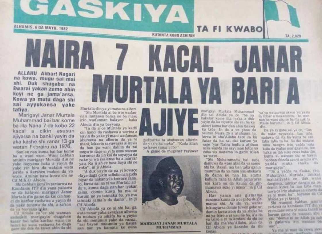 Gaba da baya: Naira 7 kacal Muratala ya bari a Duniya lokacin da aka kashe sa