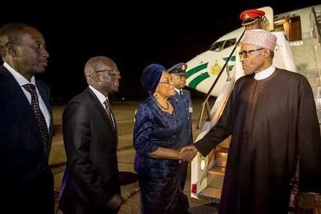 Buhari Arrives New York For UN General Assembly Buhari Arrives New York For UN General Assembly
