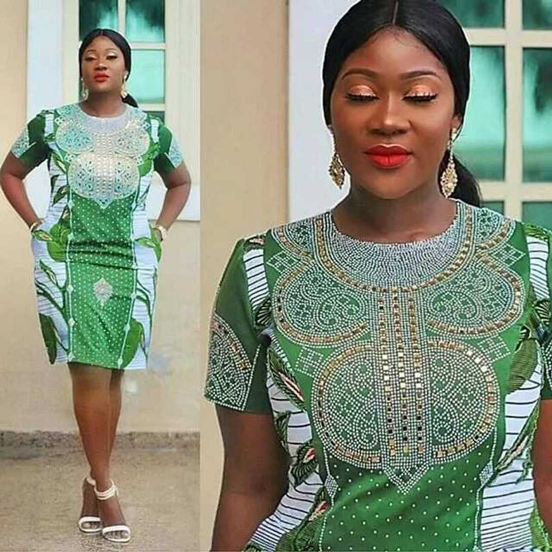 Ankara dress with sequins and beads Ankara dress with sequins and beads