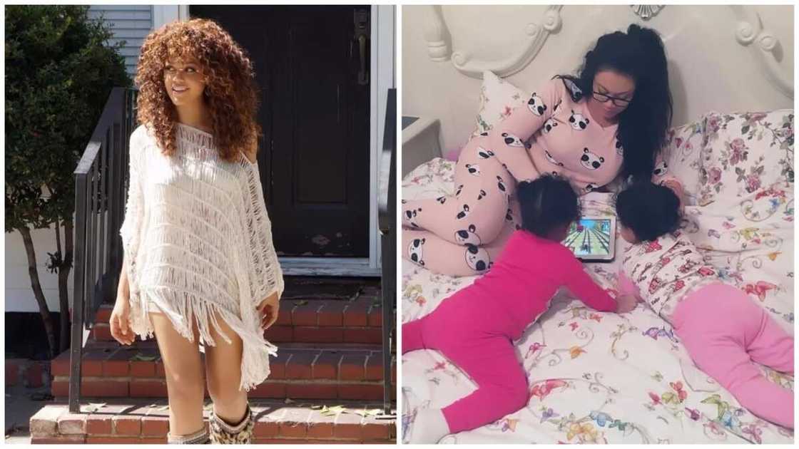 Nigerian actress Nadia Buari twins