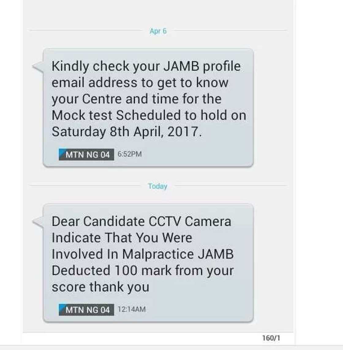 JAMB allegedly deducts 100 marks from guy who was caught cheating during examination (photo) JAMB allegedly deducts 100 marks from guy who was caught cheating during examination (photo)