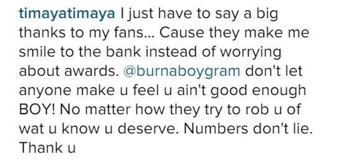 Timaya Advises Burna Boy