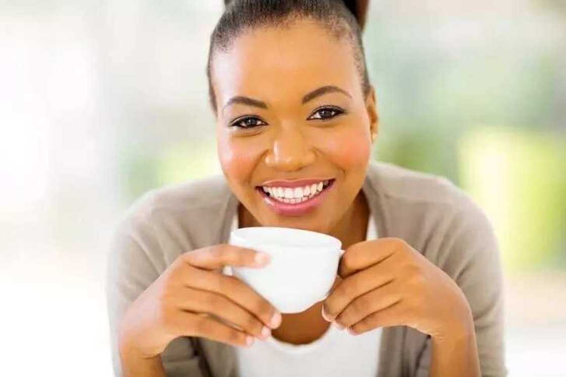 woman with cup woman with cup