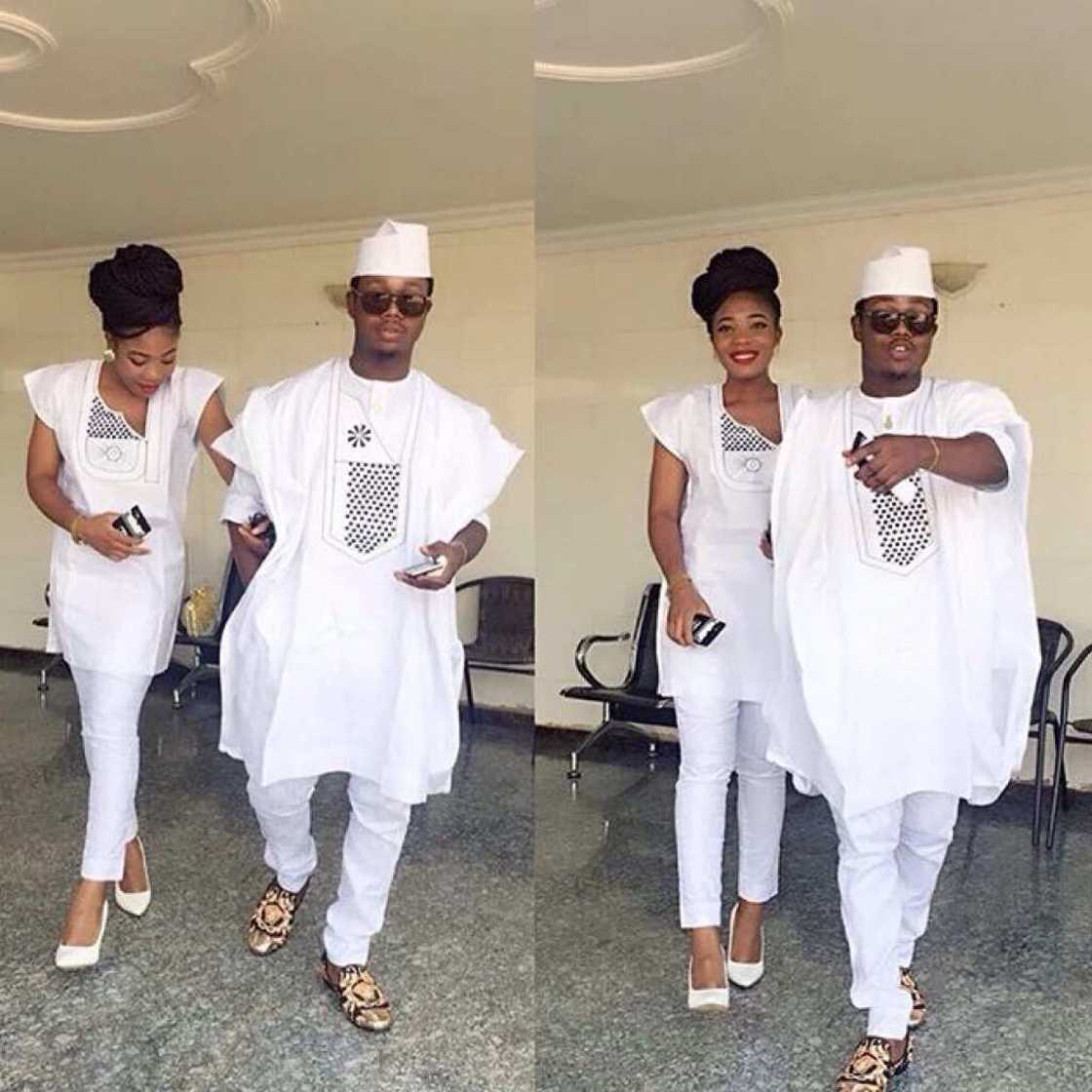White Agbada styles for guys and ladies White Agbada styles for guys and ladies