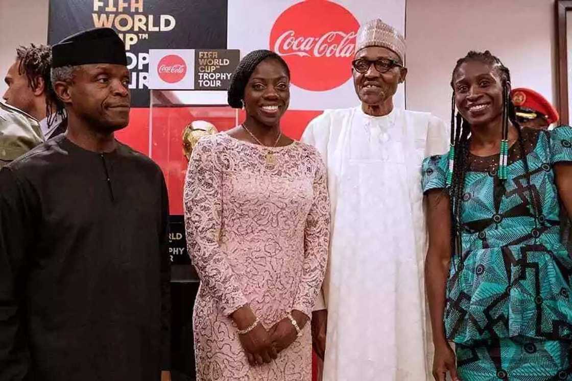 President Buhari receives FIFA WOrld Cup trophy (photos) President Buhari receives FIFA WOrld Cup trophy (photos)