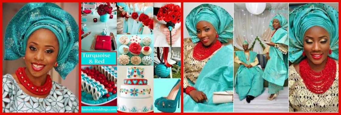 Turquoise and red Turquoise and red