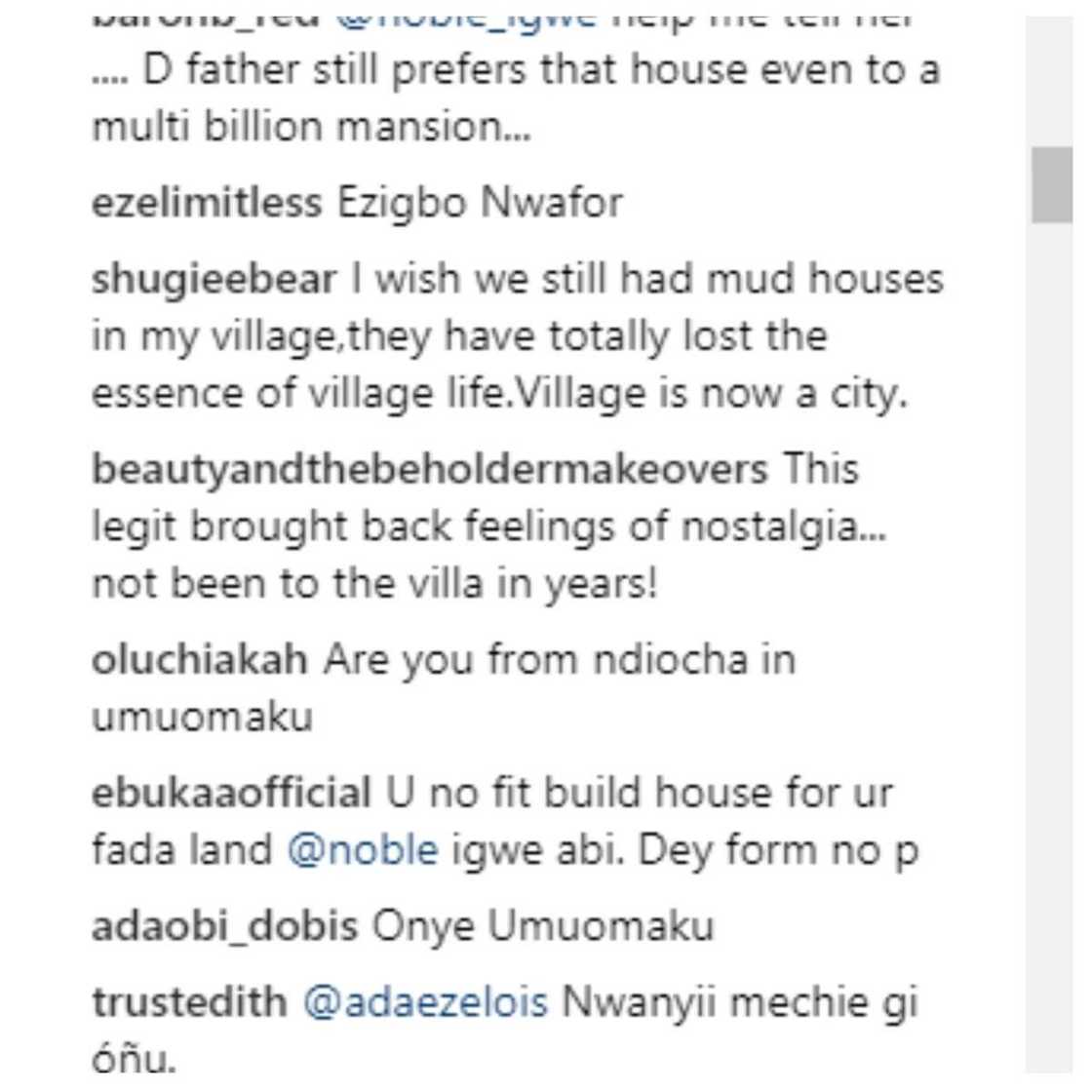 Noble Igwe’s followers slam him over his alleged father’s mud house in the village Noble Igwe’s followers slam him over his alleged father’s mud house in the village