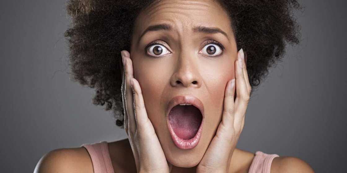 A shocked woman A shocked woman