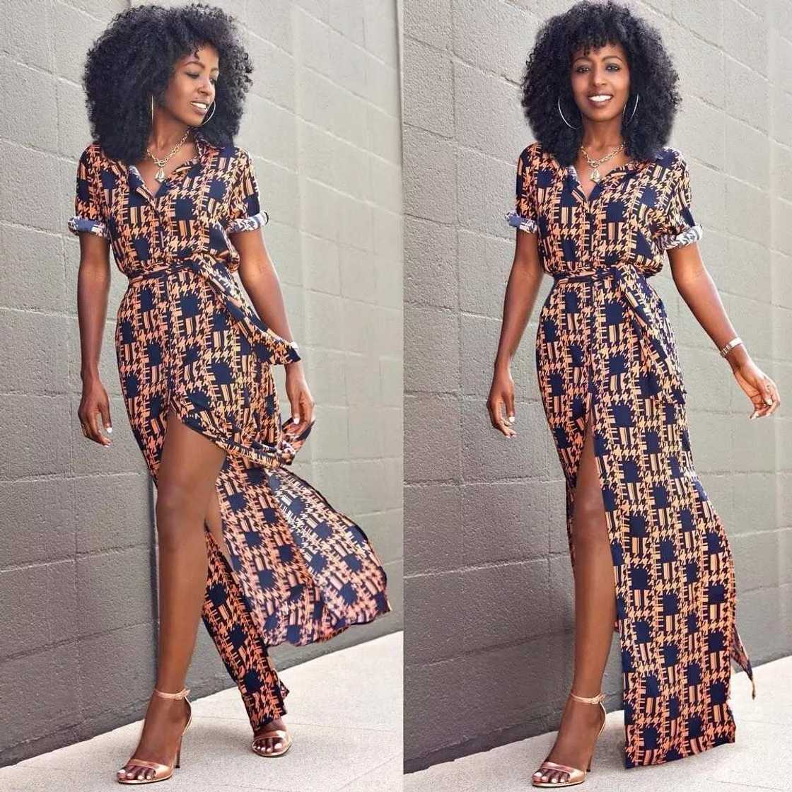 Ankara maxi dress-shirt Ankara maxi dress-shirt