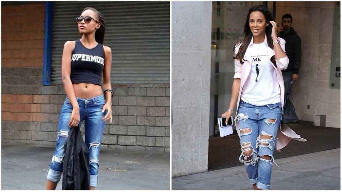 Ripped denim style Ripped denim style