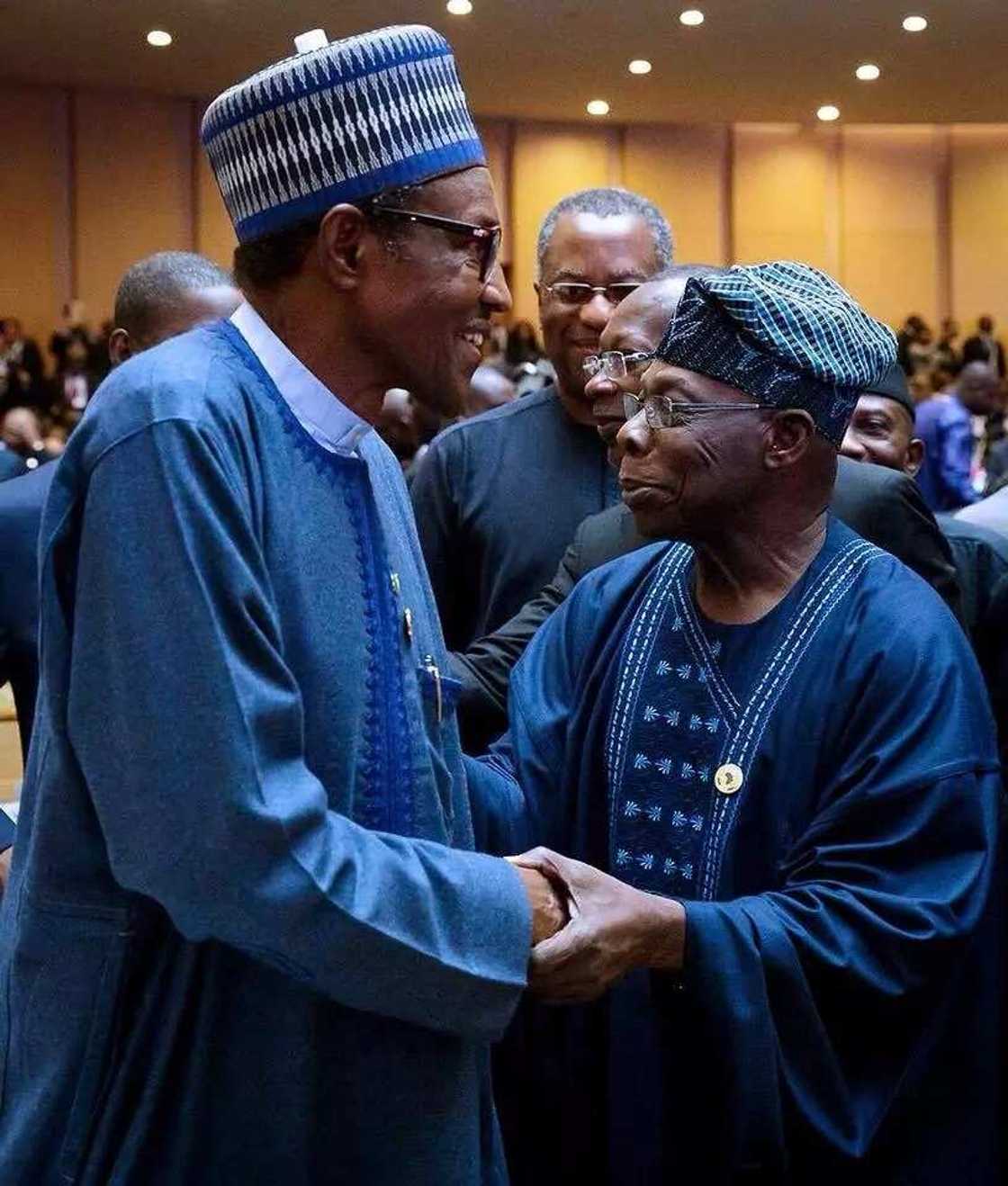 JUST IN: President Buhari meets Obasanjo in Addis Ababa JUST IN: President Buhari meets Obasanjo in Addis Ababa