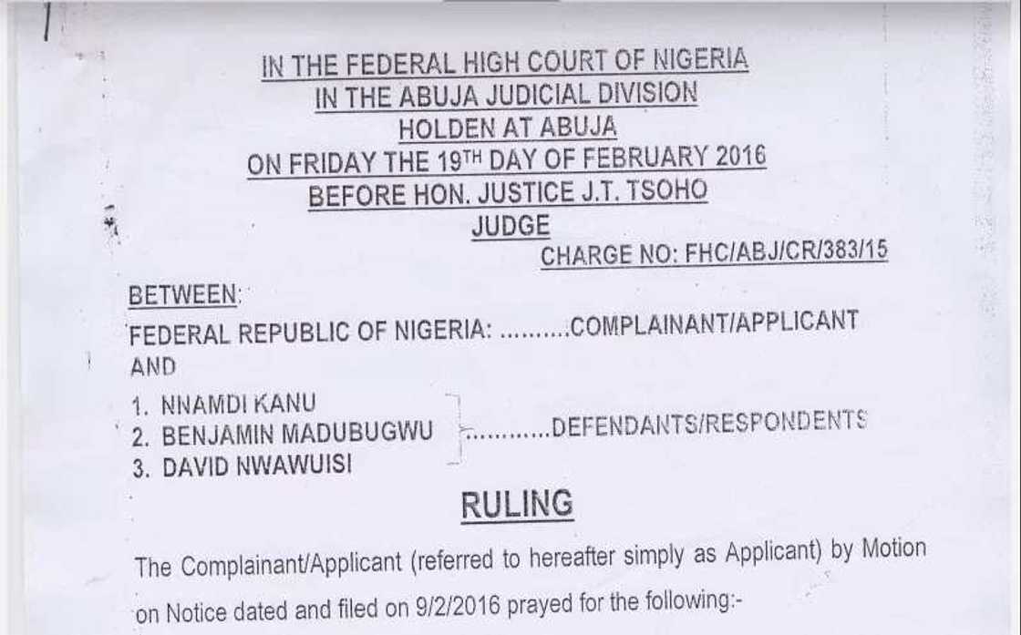 kanu's trial: How Justice Tsoho ruled against judicial oath