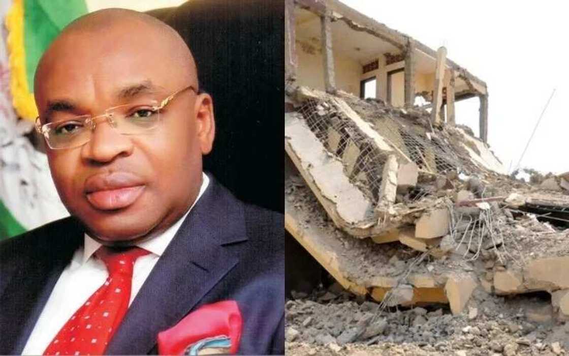 BREAKING: Governor Udom narrowly escapes death as church building collapses in Akwa Ibom