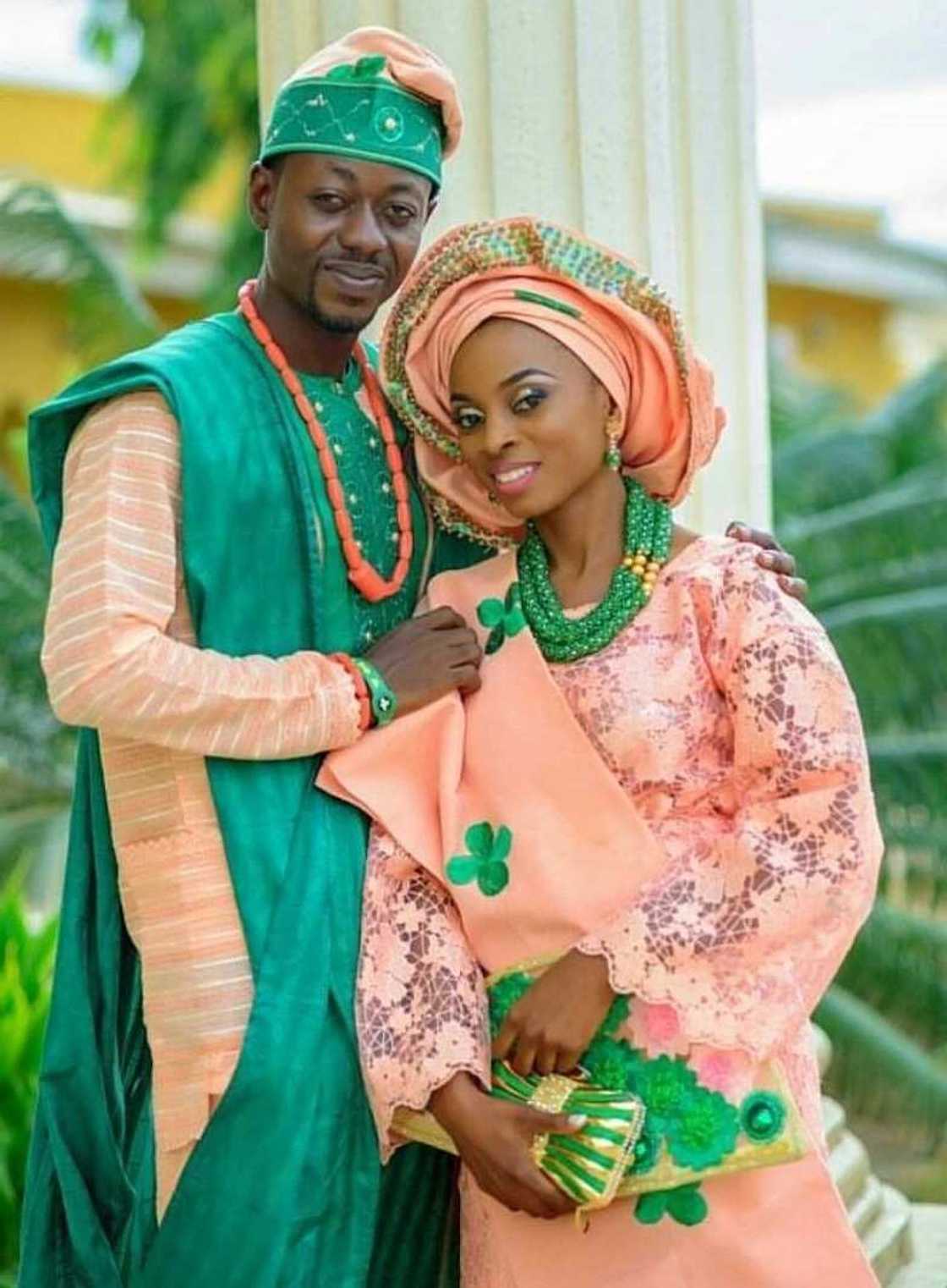 Mint green and peach Aso Ebi 9 Mint green and peach Aso Ebi 9