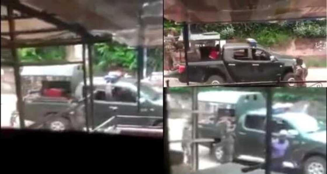 Members of the Nigerian Army seen clearing bodies of alleged IPOB members off the streets Members of the Nigerian Army seen clearing bodies of alleged IPOB members off the streets