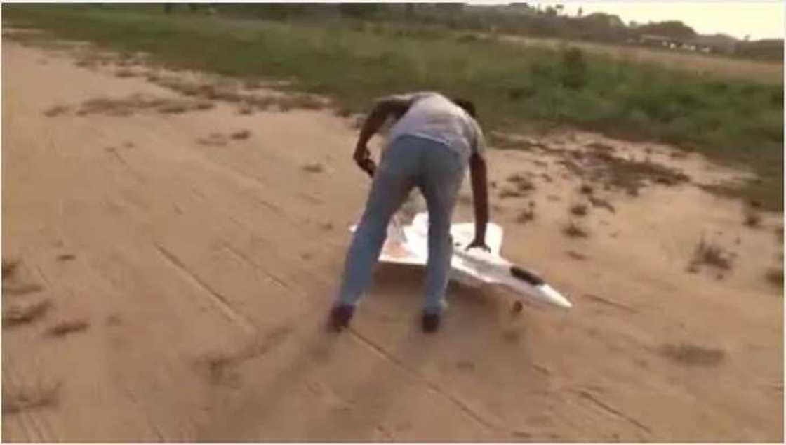 Checkout plane made from plywood by a Nigerian man Checkout plane made from plywood by a Nigerian man