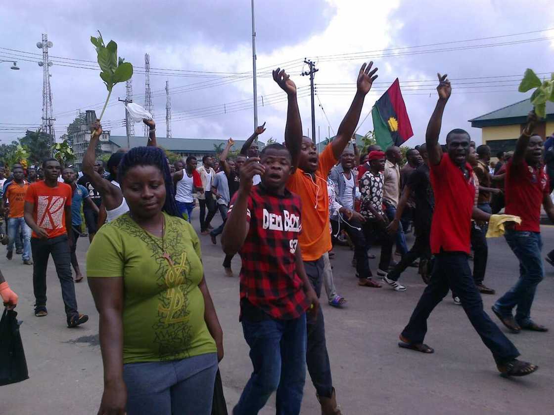 Protest In Rivers, Delta Over Detention Of Radio Biafra Boss Protest In Rivers, Delta Over Detention Of Radio Biafra Boss