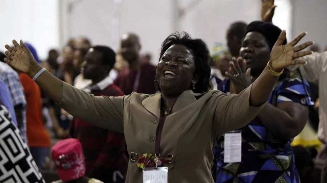 Nigerian lady in church