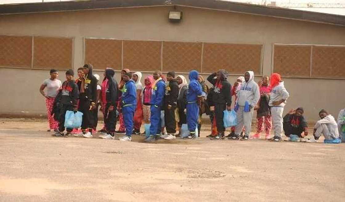 Nigerians deported from Libya arrive Lagos airport Nigerians deported from Libya arrive Lagos airport