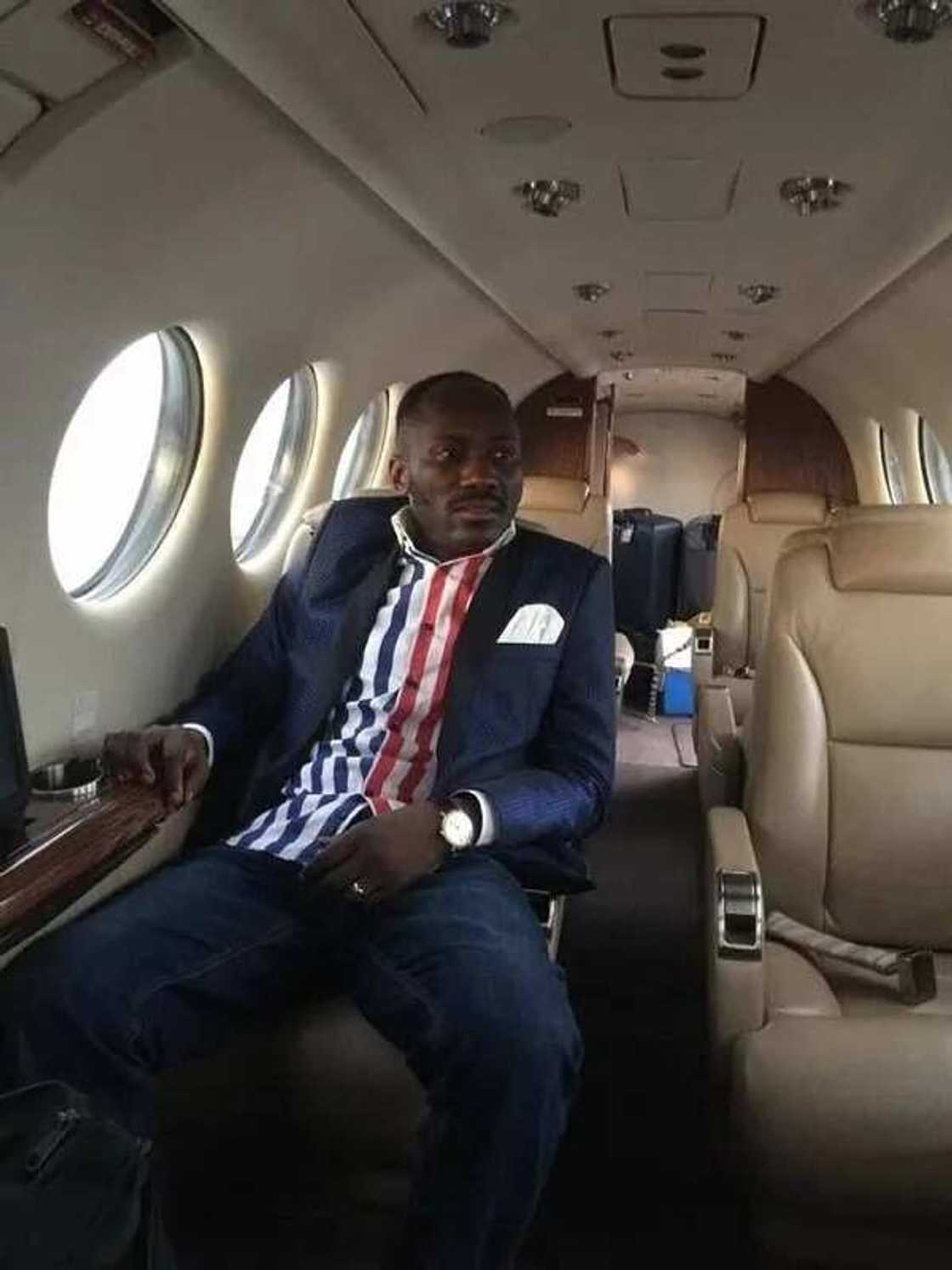 Apostle suleman flying private jet