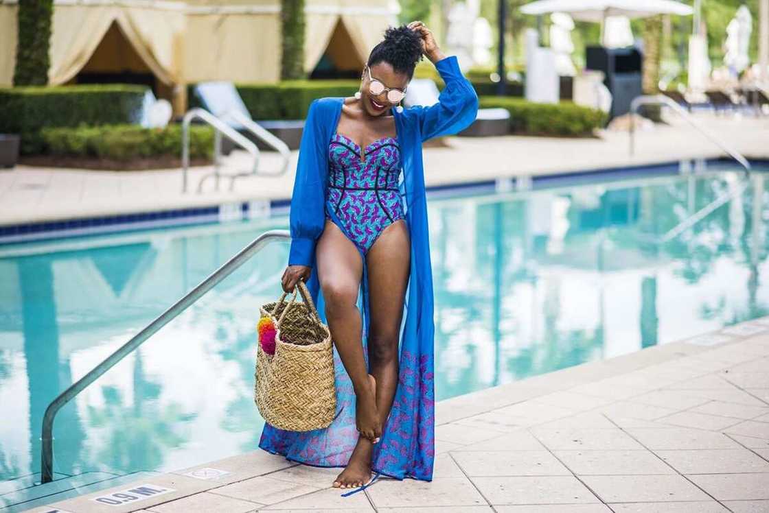 Ankara swimsuit and tunic