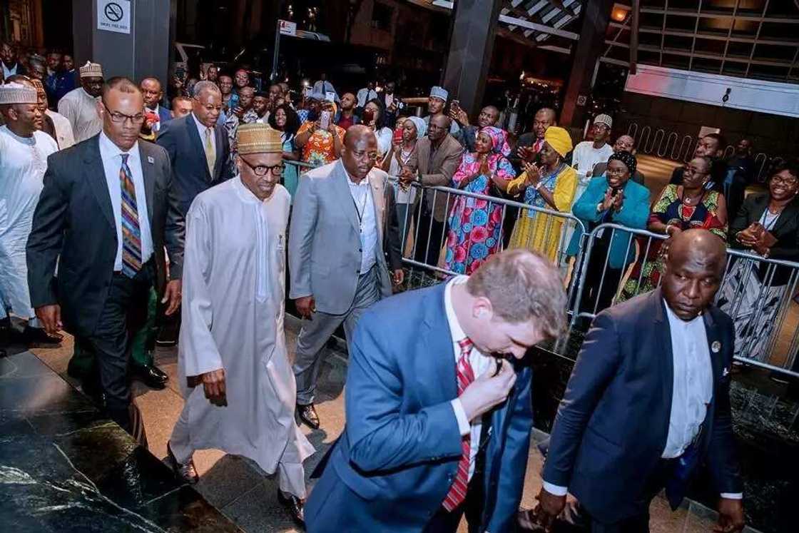 BREAKING: President Buhari arrives US for UNGA (photos) BREAKING: President Buhari arrives US for UNGA (photos)