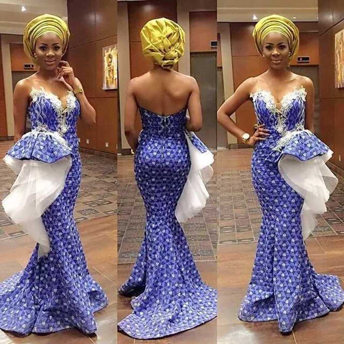 Beaded Ankara dress