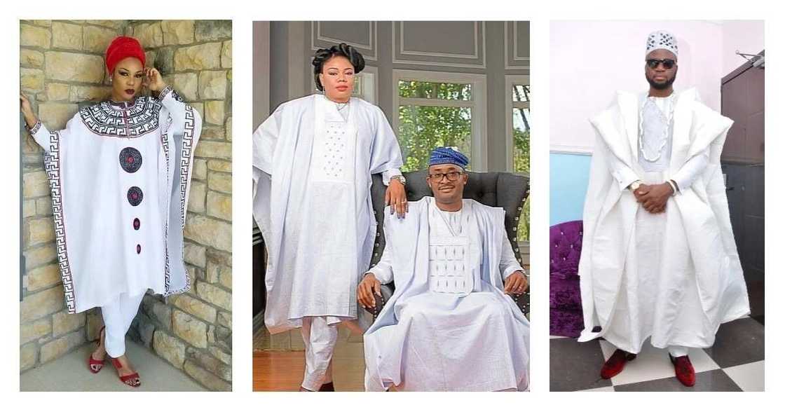 Best white Agbada styles for guys and ladies Best white Agbada styles for guys and ladies